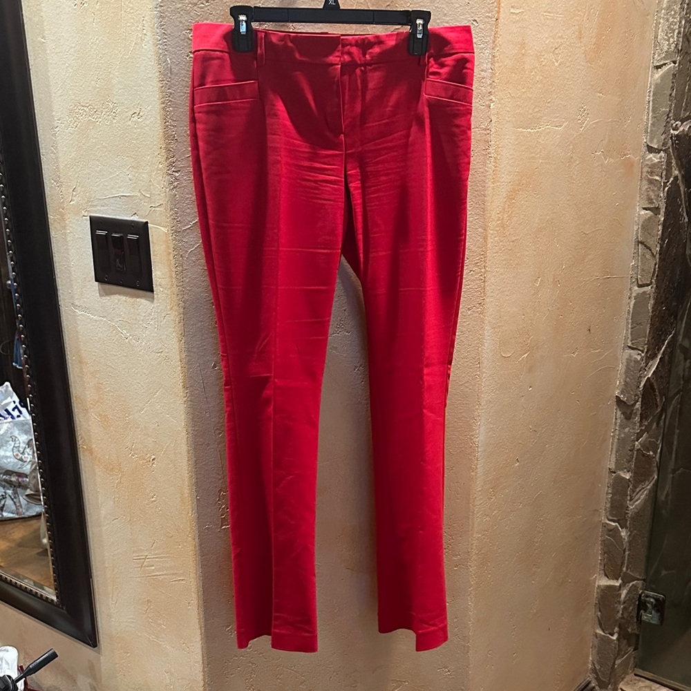 Express Red Straight Leg Pants